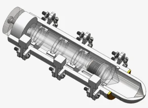 Transparent internal CAD view of the reusable medication capsule